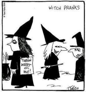 Horrendous witch chuckling